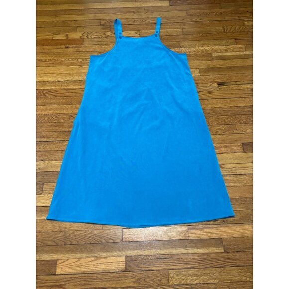 Koos Of Course Womens Tank Dress Plus sz 1X Blue Stretch Flowy Art to Wear Artsy - Picture 6 of 6